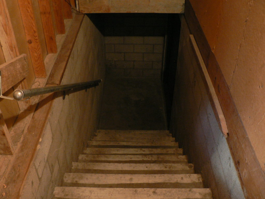scary staircase to basement